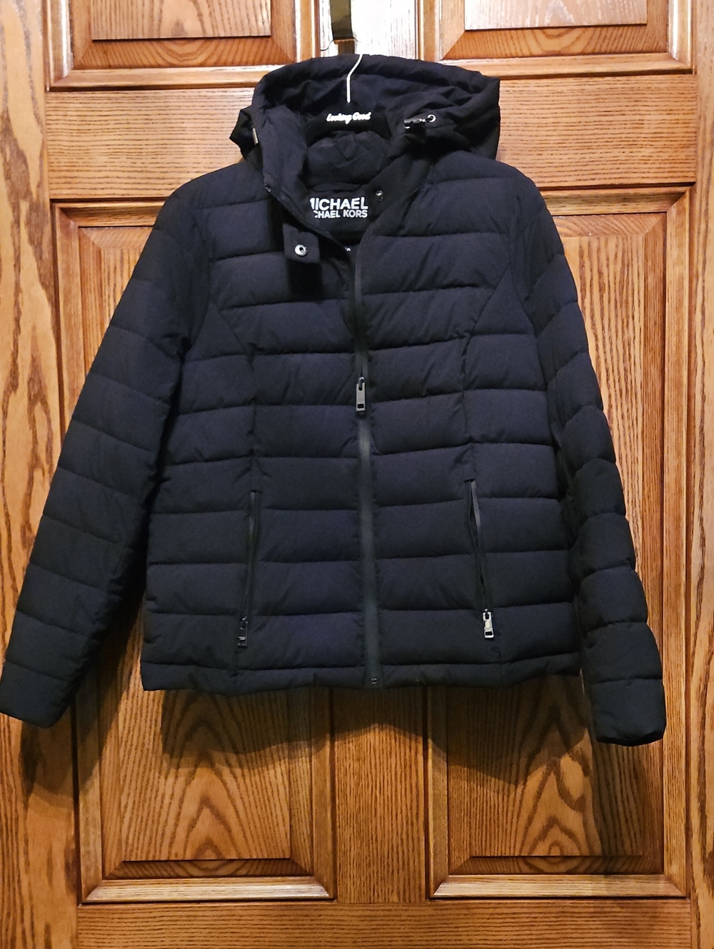 Michael Kors Black Quilted Hooded Puffer Coat
